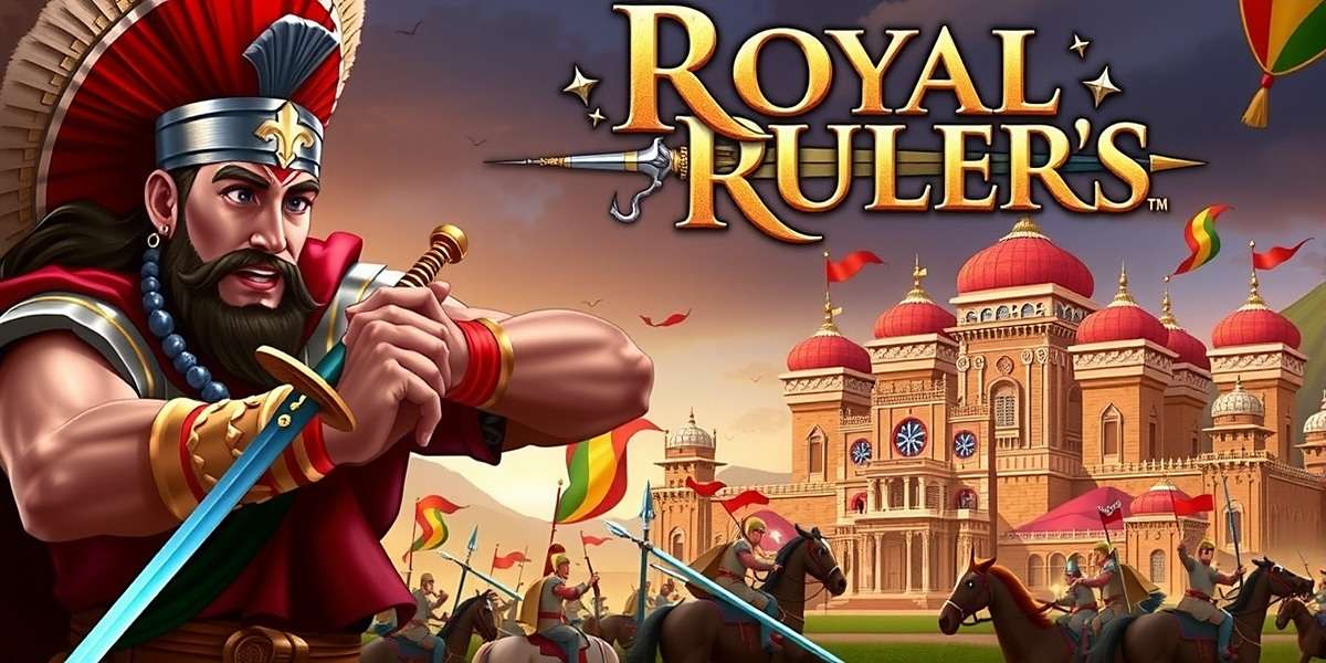 Royal Rulers - The Epic Indian Strategy Game Royal Rulers game cover featuring ancient Indian kings in battle, royal palaces and historical warfare scenes