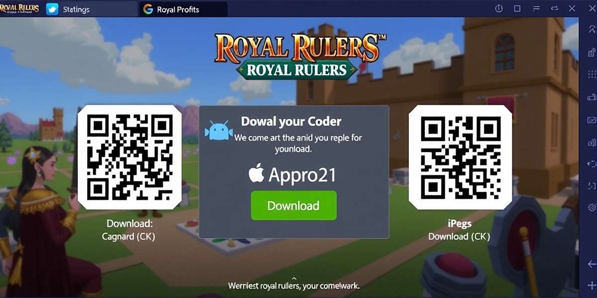 Download Royal Rulers Royal Rulers download page showing QR code and download buttons for Android and iOS users